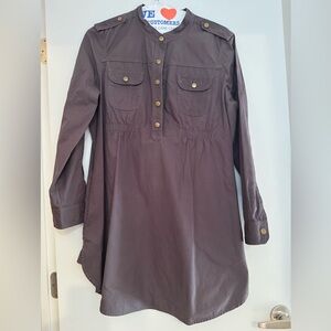 LIKE NEW! Gap Maternity Structured Gray Cotton Tunic Top Sz L
